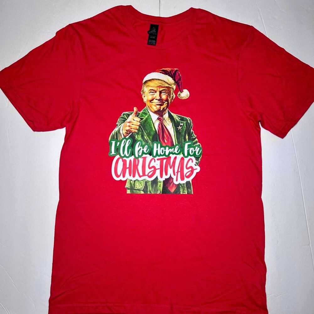 President Donald Trump - I'll Be Home For Christmas MAGA Men's Tshirt